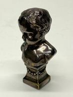 Antieke bronzen lakzegel – bustebeeldje van kind – ca. eind