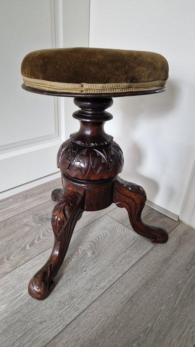 Tabouret - pianokruk - Ronce de noyer, Antiek en Kunst, Antiek | Overige Antiek