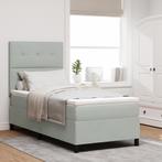 vidaXL Boxspringbed met Matras Lichtgrijs Eenpersoons, Huis en Inrichting, Slaapkamer | Bedden, Verzenden, Nieuw