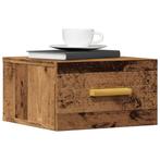 vidaXL Nachtkastjes 2 st wandgemonteerd 35x35x20 cm oud, Huis en Inrichting, Slaapkamer | Nachtkastjes, Verzenden, Nieuw