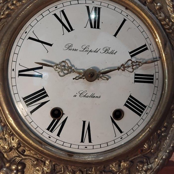 Klok - Messing, Emaille - 1850-1900, Antiek en Kunst, Antiek | Klokken