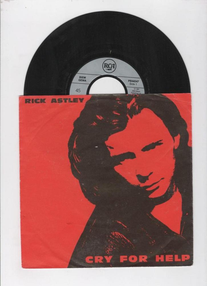 Rick Astley – Cry For Help / Behind The Smile (1-7-Vinyl-Si, Cd's en Dvd's, Vinyl Singles, Ophalen of Verzenden