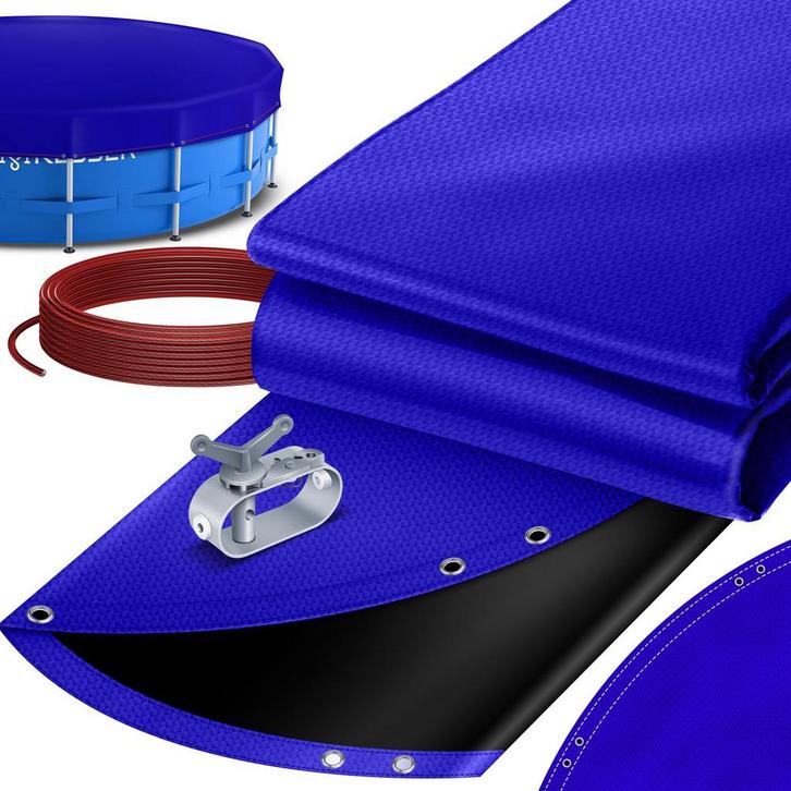 KESSER® Zwembad zonnezeil - Afdekzeil - Ø305cm - Blauw •, Huis en Inrichting, Woonaccessoires | Overige, Verzenden