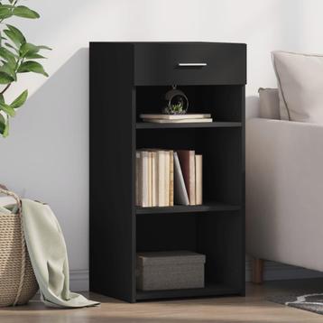 vidaXL Dressoir 45x42,5x93 cm bewerkt hout zwart, Huis en Inrichting, Kasten | Dressoirs, Verzenden, Nieuw