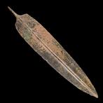 Vroege Griekse Bronzen Speerpunt - Wapen van een Oude, Antiek en Kunst