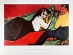 Ernst Ludwig Kirchner - Reclining Woman, 1911 - Artprint -, Antiek en Kunst