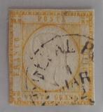 Anciens états italiens - Naples  - 20 grains, jaune -, Postzegels en Munten, Postzegels | Europa | Italië, Gestempeld