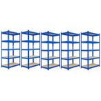 5 x Q-Rax Stellingkasten - 90x50x180cm - Blauw, Verzenden