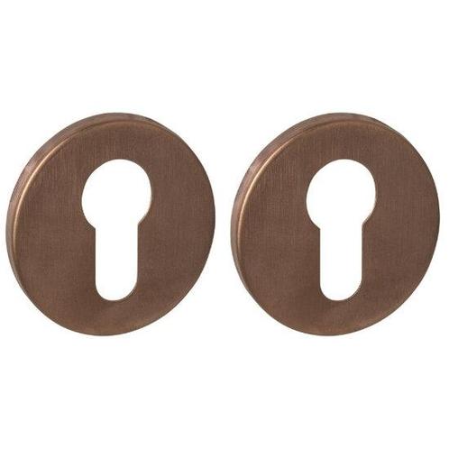 Intersteel cilinderrozetten verdekt ø52x6mm pvd brons, Doe-het-zelf en Bouw, Raamkozijnen en Schuifdeuren, Ophalen of Verzenden