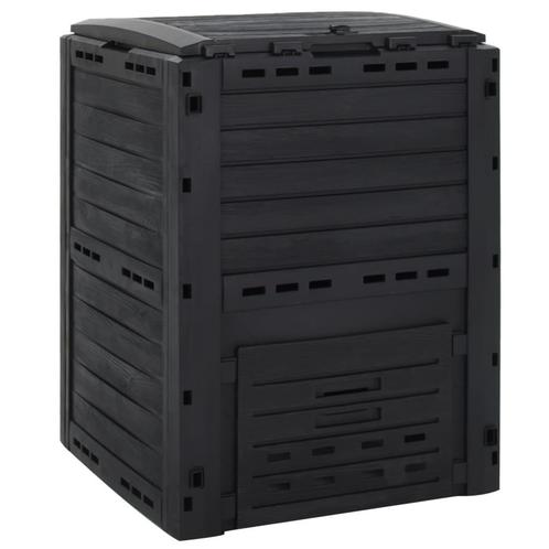vidaXL Compostbak 280 L polypropeen zwart, Tuin en Terras, Overige Tuin en Terras, Nieuw, Verzenden