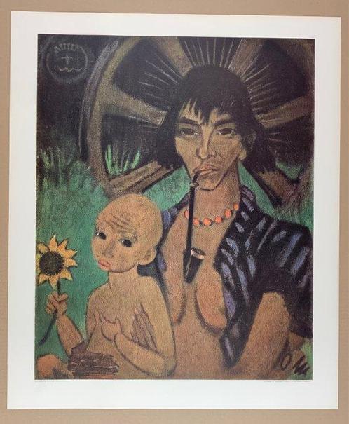 Otto Mueller - Zigeunermadonna - Antiquarian Collotype - 78, Antiek en Kunst, Kunst | Tekeningen en Fotografie