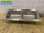 RVS Spoelblad Dubbele spoelbakken 140 x 70 cm Horeca, Zakelijke goederen, Ophalen of Verzenden, Nieuw in verpakking