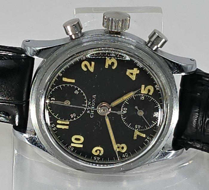 Breitling - Stahl Chronograph - Syn-Chron - Kaliber Venus, Handtassen en Accessoires, Horloges | Heren