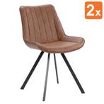 Stoelen | HERCULES | Kunstleer/Metaal | Mocca | Zwarte, Verzenden, Nieuw in verpakking