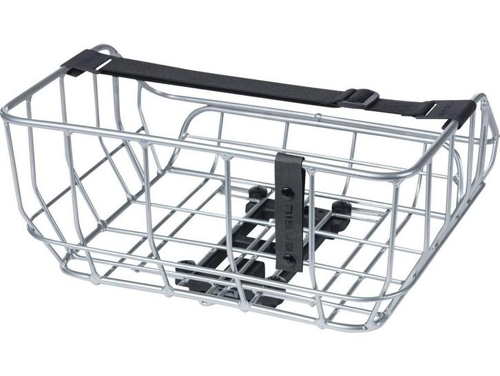 Basil Portland Fietsmand MIK - Achterop - 25 Liter - Chroom, Fietsen en Brommers, Fietsaccessoires | Fietsstoeltjes, Zo goed als nieuw