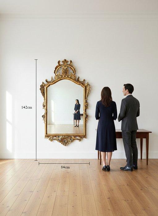 Wandspiegel - verguld hout - Florentijnse spiegel Dor, Antiquités & Art, Antiquités | Autres Antiquités