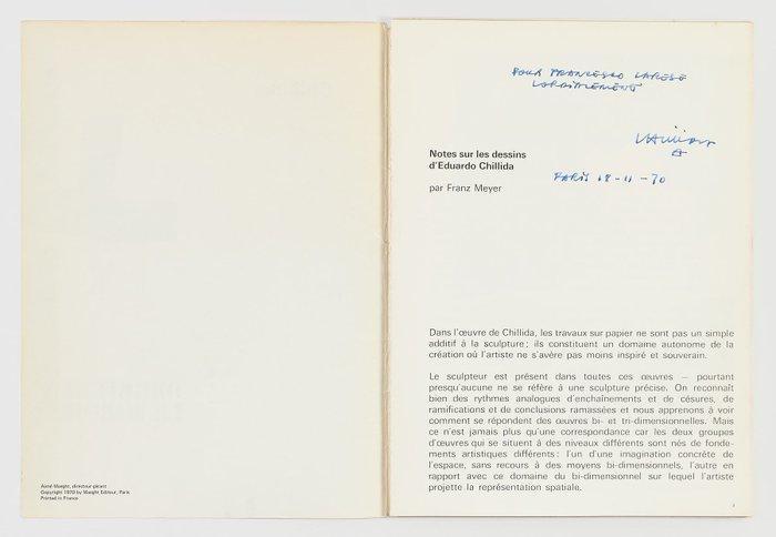 Eduardo Chillida (1924-2002) - Derriere le miroir, Antiek en Kunst, Antiek | Overige Antiek