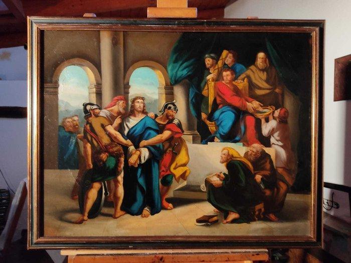 Scuola europea (XIX-XX) - Gesù davanti a Pilato, Antiek en Kunst, Kunst | Schilderijen | Klassiek