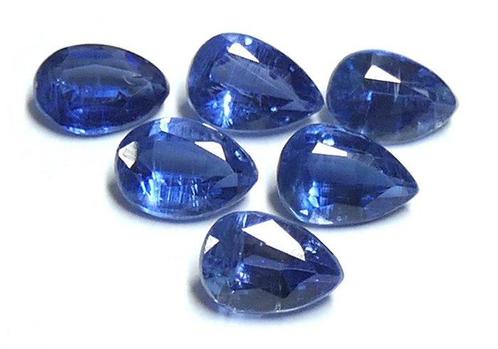 6 pcs  Cyanite bleu médium à intense - pas de prix de, Bijoux, Sacs & Beauté, Pierres précieuses