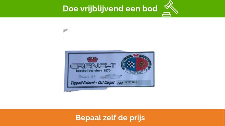 Bieden: Cranci Ellipse 21 original blue cockpit carpet - 33, Watersport en Boten, Bootonderdelen, Ophalen of Verzenden