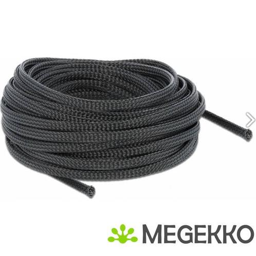 Delock 18848 Gevlochten hoes rekbaar 10 m x 6 mm zwart, Computers en Software, Overige Computers en Software, Nieuw, Verzenden