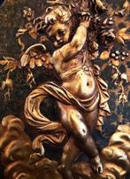 Paridon - Beeldje, Beautiful and rare wall panel of a golden, Antiek en Kunst