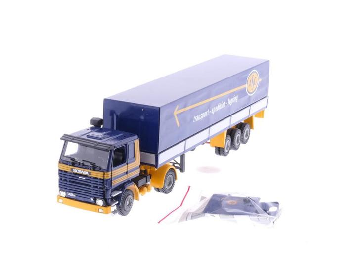 Schaal 1:50 Tekno 860406 Zweden 1986 ASG  Scania Huifople..., Hobby en Vrije tijd, Modelauto's | 1:50, Gebruikt, Tekno, Ophalen of Verzenden