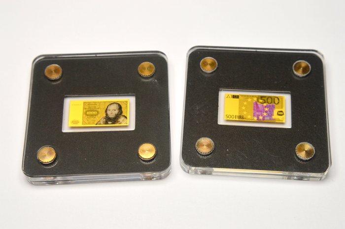 Duitsland. Medal 500 Euro, 1000 Deutsche Mark - .999 gold (2, Postzegels en Munten, Munten | Europa | Niet-Euromunten