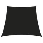 vidaXL Zonnescherm trapezium 3/4x3 m oxford stof zwart, Tuin en Terras, Verzenden, Nieuw
