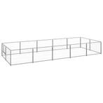 vidaXL Hondenkennel 10 m² staal zilverkleurig, Dieren en Toebehoren, Verzenden, Nieuw
