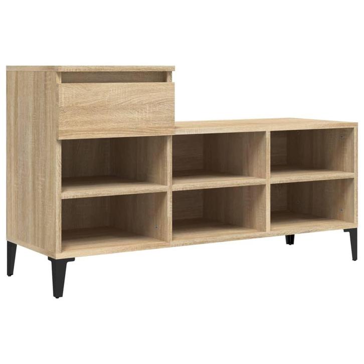 TM Schoenenkast met lade eikenkleurig 102 x 36 x 60 cm, Auto diversen, Autogereedschap, Verzenden