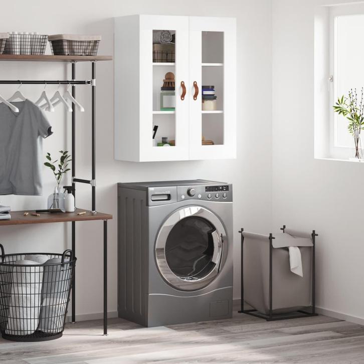 vidaXL Wandkast 69,5x34x90 cm wit, Huis en Inrichting, Kasten | Dressoirs, Nieuw, Verzenden