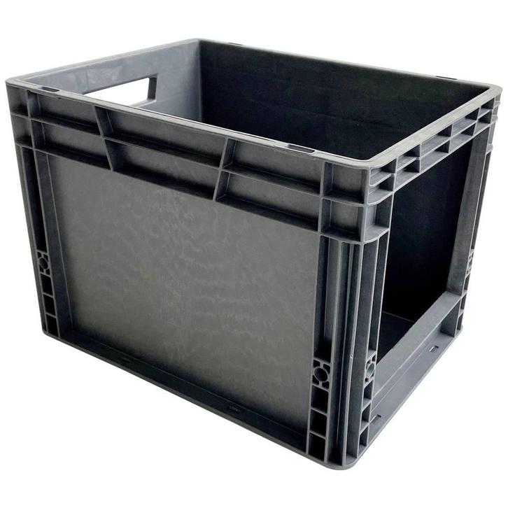 Magazijnbak met grijpopening 400x300x280 mm grijs Nieuw, Zakelijke goederen, Kantoor en Winkelinrichting | Magazijn, Stelling en Opslag