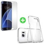 Samsung Galaxy S7 Transparant TPU Hoesje + Screen Protector, Télécoms, Téléphonie mobile | Housses, Coques & Façades | Marques Autre