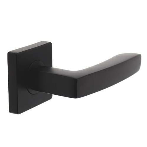 Intersteel deurklink Minos op vierkant rozet mat zwart, Doe-het-zelf en Bouw, Hang- en Sluitwerk, Klink of Kruk, Nieuw, Overige materialen