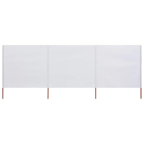 vidaXL Paravent 3 panneaux Tissu 400 x 160 cm Blanc, Jardin & Terrasse, Parasols, Neuf, Envoi