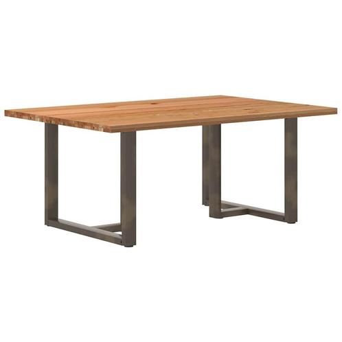 vidaXL Eettafel rechthoekig 180x120x74 cm massief eikenhout, Huis en Inrichting, Tafels | Eettafels, Nieuw, Verzenden