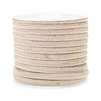 rol met 4 meter trendy kurk gestikt 4x3mm Vintage taupe grey