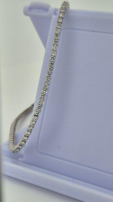 Armband - 14 karaat Witgoud - 2.50ct. tw. Diamant, Handtassen en Accessoires, Armbanden
