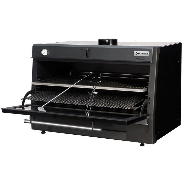 Houtskooloven-BBQ zwart | 150kg/u | GN 2/1 - GN 1/1 |, Zakelijke goederen, Horeca | Keukenapparatuur, Nieuw in verpakking, Verzenden