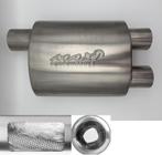 MAX Spiral Straight Flo Performance rvs uitlaat demper 2,5, Ophalen of Verzenden, Nieuw