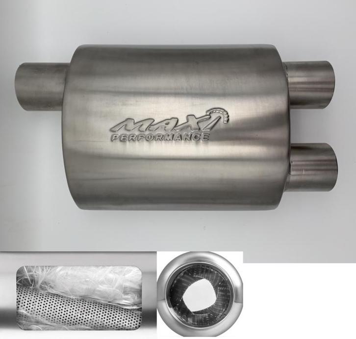 MAX Spiral Straight Flo Performance rvs uitlaat demper 2,5, Autos : Pièces & Accessoires, Autres pièces automobiles, Enlèvement ou Envoi