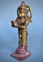 sculptuur, Hanumn in añjali mudr – Bronzo votivo, India, Antiek en Kunst