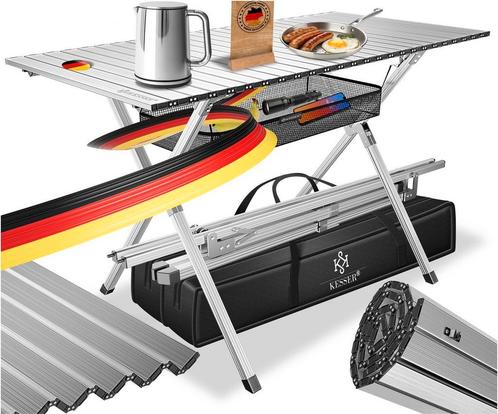 KESSER® Campingtafel Opvouwbaar - Verstelbaar - 145x70 cm -, Huis en Inrichting, Woonaccessoires | Overige, Verzenden