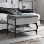 vidaXL Schoenenbank 62x42x45 cm bewerkt hout grijs sonoma, Verzenden, Nieuw