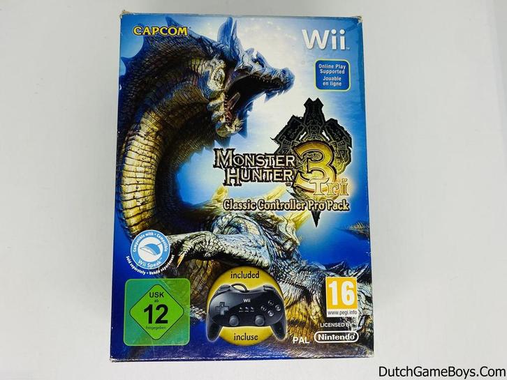 Nintendo Wii - Monster Hunter Tri - Classic Controller Pro P, Games en Spelcomputers, Games | Nintendo Wii, Gebruikt, Verzenden