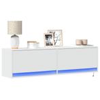 vidaXL Tv-wandmeubel met LED-verlichting 140x31x38 cm wit, Huis en Inrichting, Verzenden, Nieuw