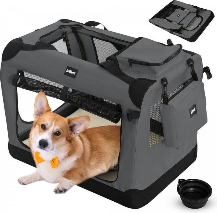 Reisbench hond - Draagtas hond - Transportbox - 70x52x52 cm, Dieren en Toebehoren, Overige Dieren-accessoires, Verzenden