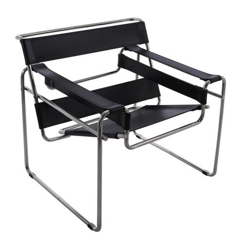 Lounge stoel Wassily style zwart, Huis en Inrichting, Fauteuils, Nieuw, Verzenden