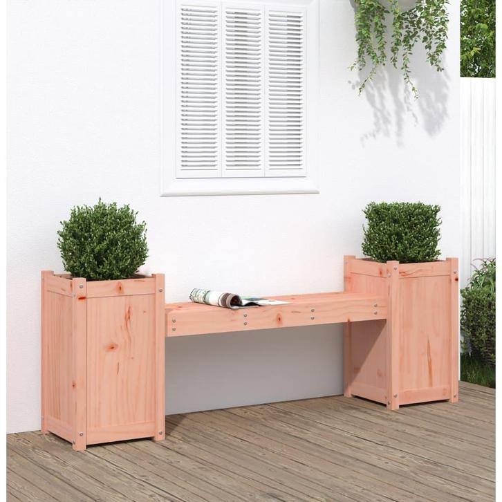 vidaXL Bankje met plantenbakken 180x36x63 cm grenenhout, Tuin en Terras, Tuinsets en Loungesets, Nieuw, Verzenden